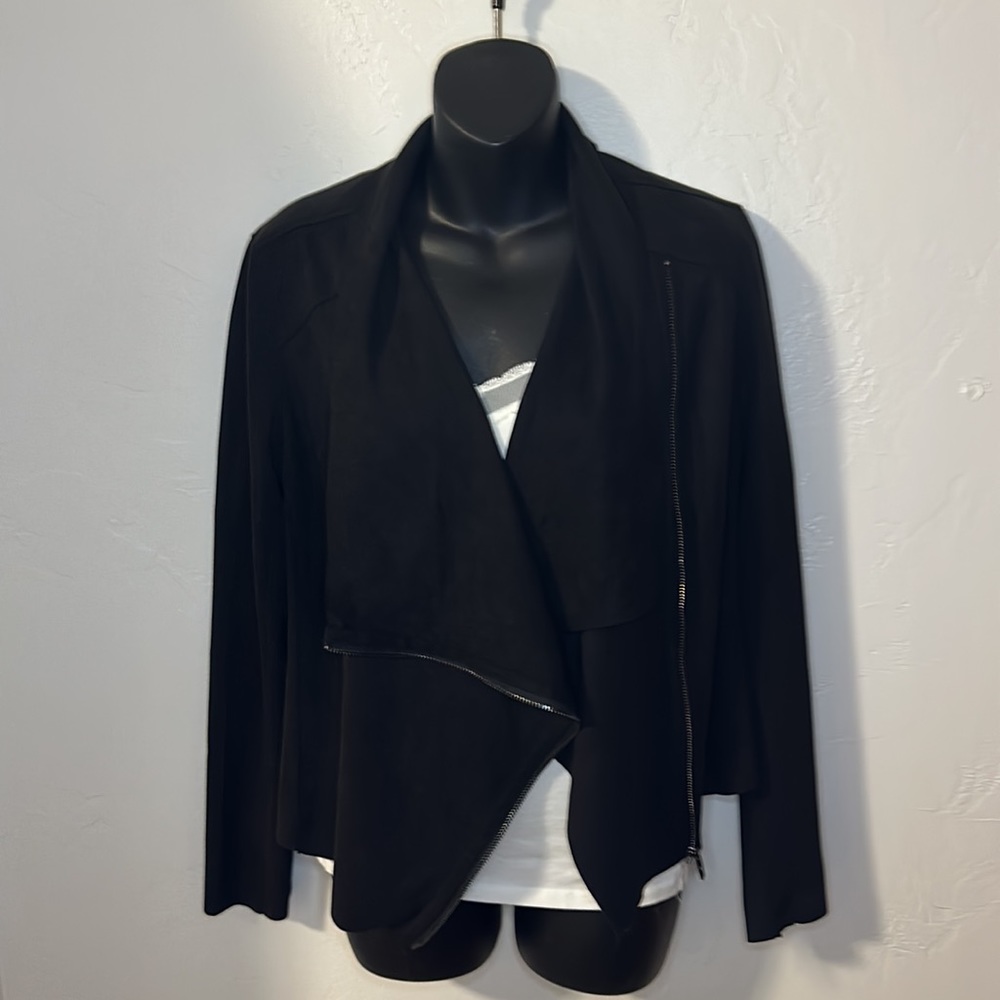 BlankNYC black faux suede jacket M